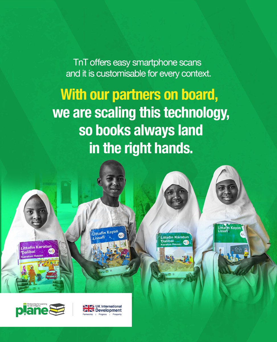 PLANE_Nigeria's tweet photo. At PLANE, getting books to the right hands is top priority. We achieve this with ease using Track and Trace (TnT) technology. Swipe to discover how it works.

#UKNGEducation #PLANEProgramme #EducationForAll #EducateEveryChild https://t.co/iSXzHOSxzf