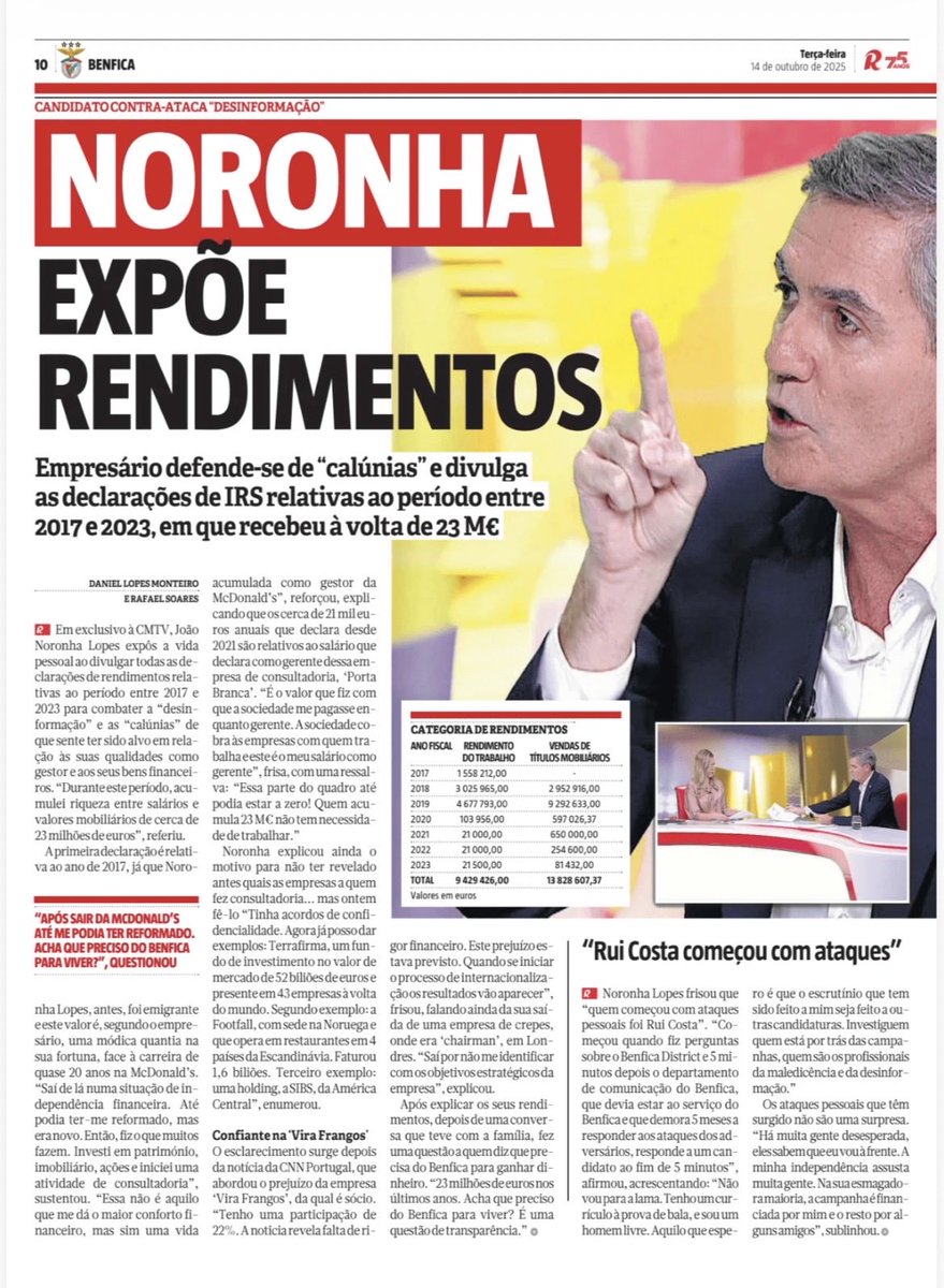 They accused him of hiding — he’s here.
They accused him of not having a plan — you can visit his page and read the plan for the club’s next day.
They accused him for transparency — he did something no one else would ever do.
<a href="/jnoronhalopes/">João Noronha Lopes</a> 👌🏻