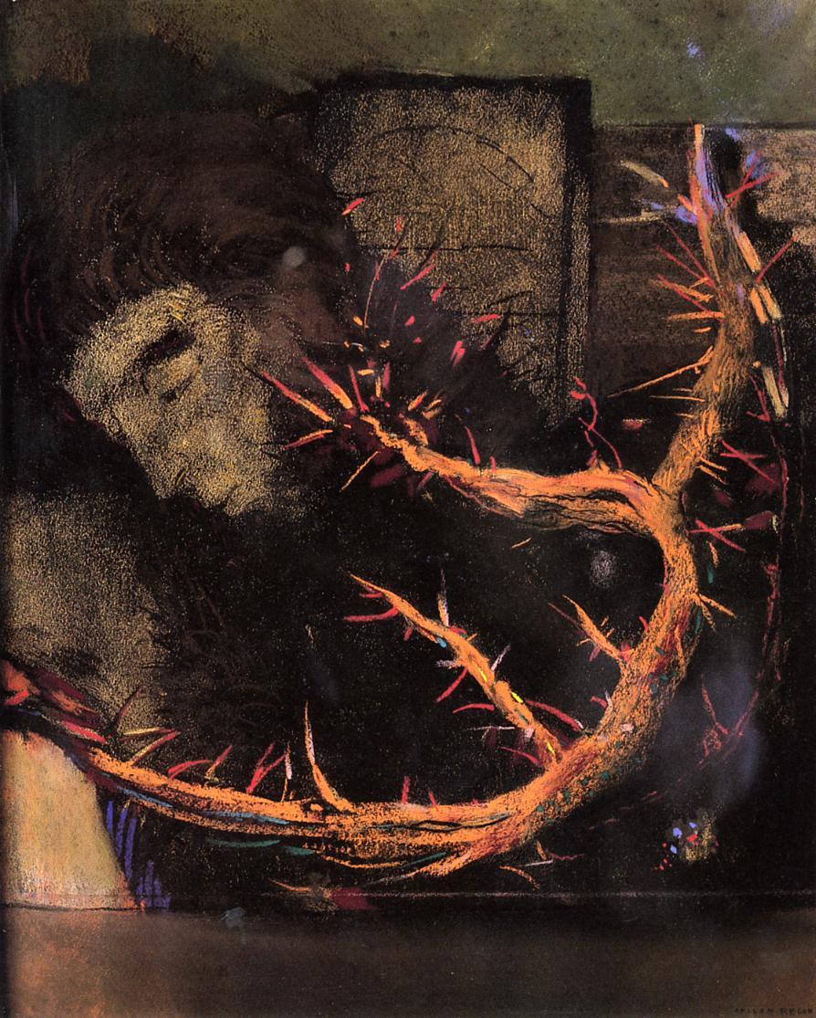 Christ with Red Thorns #artbots #redon