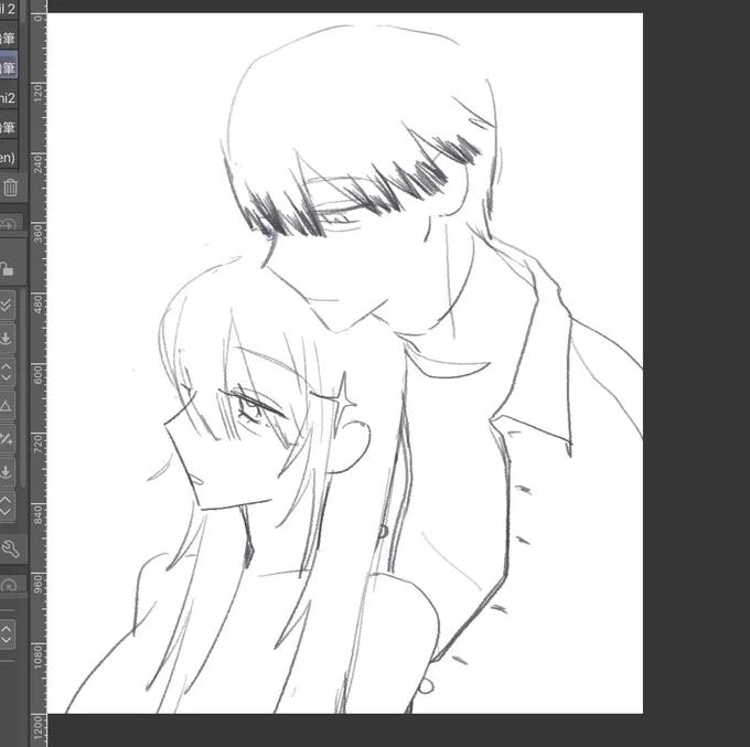 これは連休最終日23時に描き始めたもの 