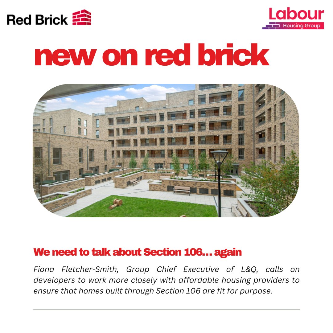 Fiona Fletcher Smith, Group Chief Executive of L&amp;Q, calls on developers to work more closely with affordable housing providers to ensure that homes built through Section 106 are fit for purpose.

redbrickblog.co.uk/2025/10/we-nee…