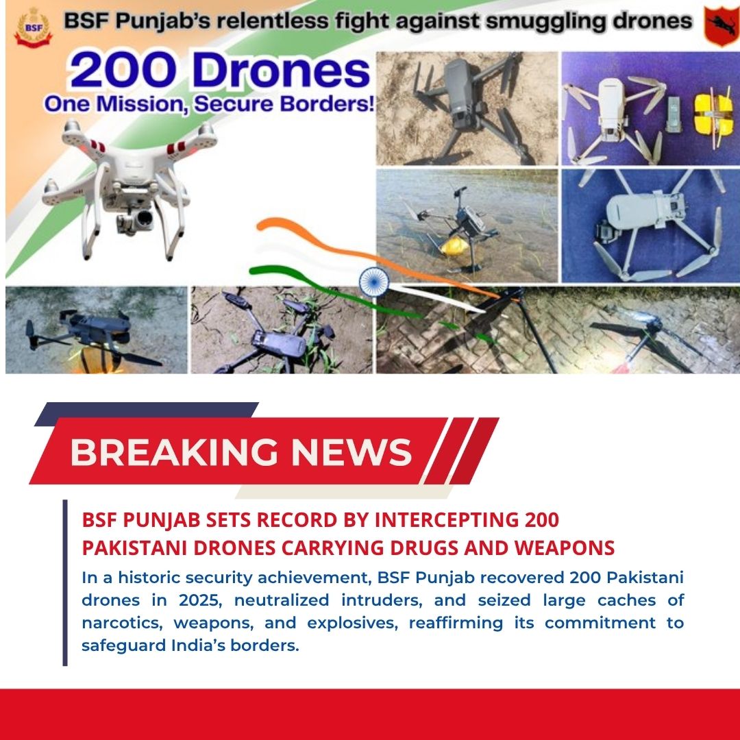 Alex_On_Mars's tweet image. 💥 Courage speaks loud — 200 drones, 287 Kgs Heroin, 174 weapons neutralized in 2025 by sheer bravery!
#AlertBSF #BSFAgainstDrugs #BSFDroneSlayers