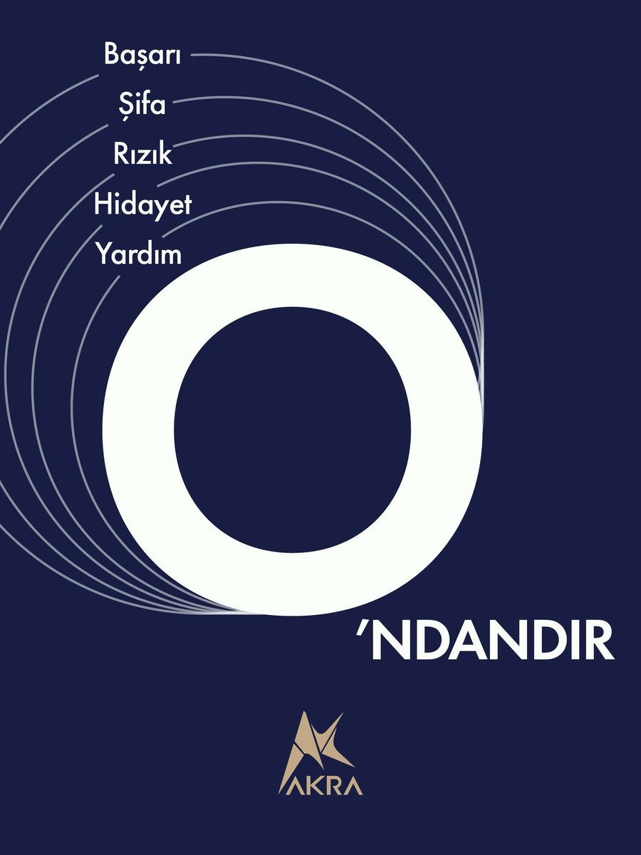 O’NDANDIR 
✨  Başarı Allah’tandır.
🌿  Şifa Allah’tandır.
🍞  Rızık Allah’tandır.
🌙  Hidayet Allah’tandır.
❤️  Yardım Allah’tandır.

<a href="/AKRA_media/">AKRA Media</a>