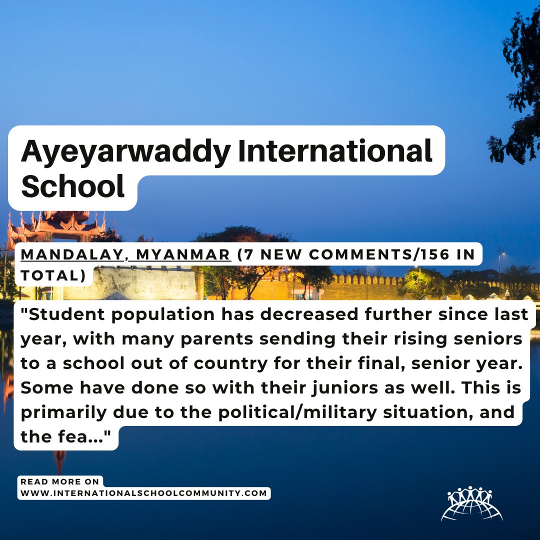 IS_Community's tweet image. Get the inside scoop on ISC's most recently submitted comments on 7 international schools!
(14 October 2025)

Swipe/Click right and read one of the new comments from each school. 

internationalschoolcommunity.com/recently_updat…

#internationalschool #internationalschoolcommunity #internationalteachers