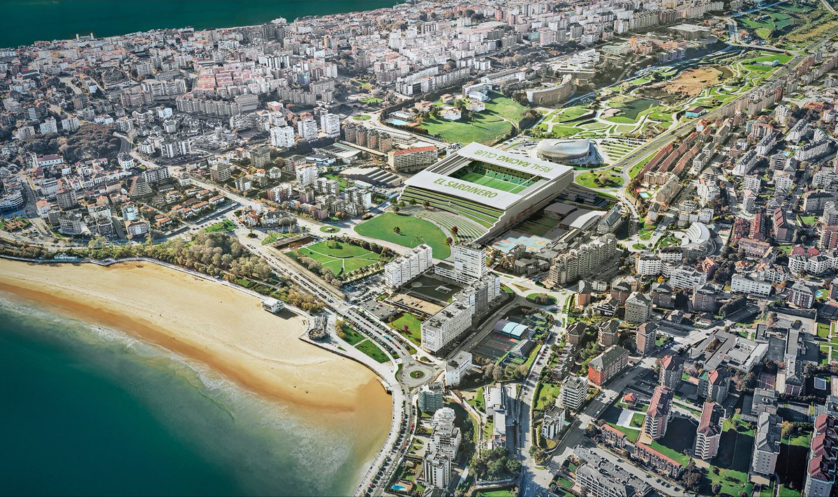 realracingclub's tweet image. 🏟️ Así se integraría el Proyecto Nuevo Sardinero dentro de su entorno en Santander

💚 Un nuevo estadio urbano, abierto a la ciudad, abierto al mar y abierto a la montaña