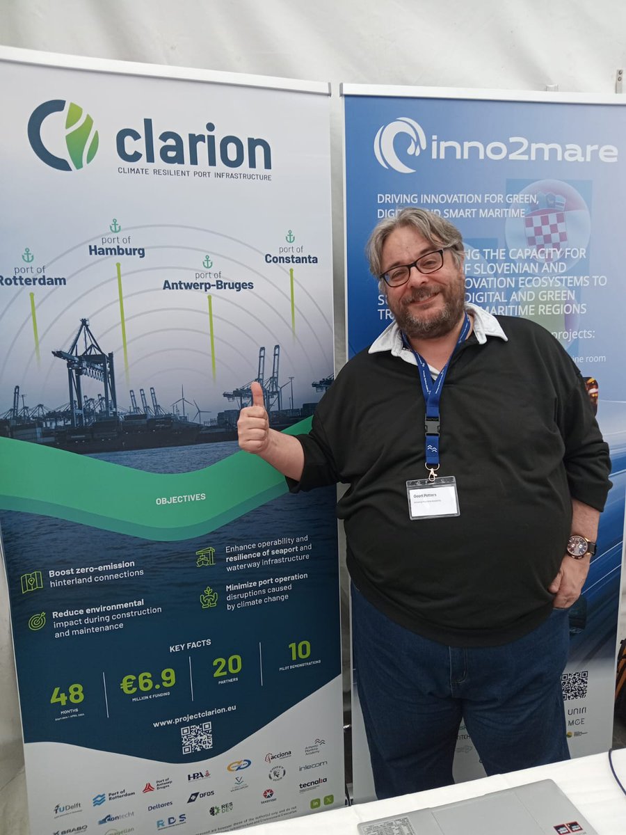 Project #CLARION was presented at #OstendAtAnchor 2025 (May 22–25)! ⚓️
Great days connecting with the maritime community and sharing our vision for climate-resilient, sustainable ports across Europe 🌍

#BlueEconomy #Ports #Innovation