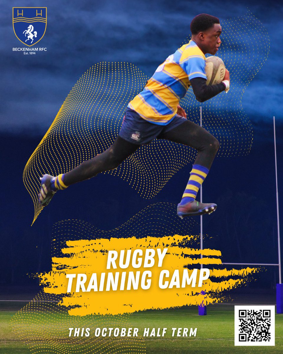Beckenham RFC (@beckenhamrfc) on Twitter photo October Half Term Training Camp
See our website for more details
£30 per day from reception to year 11. Run by fully qualified coaches. 
my.hdscloudapps.com/overview/yofkf… October Half Term Training Camp
See our website for more details
£30 per day from reception to year 11. Run by fully qualified coaches. 
my.hdscloudapps.com/overview/yofkf…