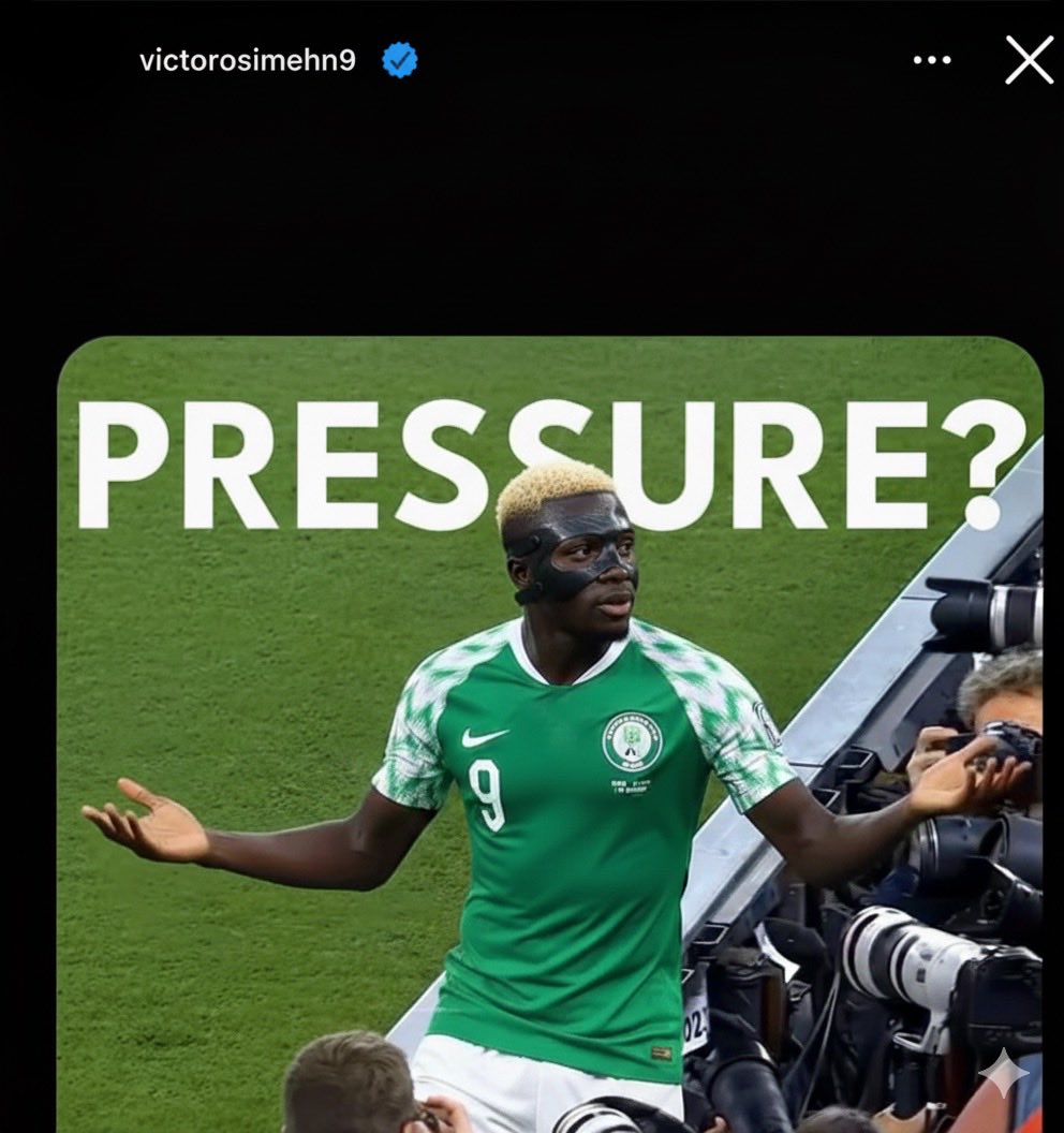 thee_ovie's tweet image. 📲 𝗡𝗘𝗪: Victor Osimhen on Instagram, 8 hours before facing Benin Republic.