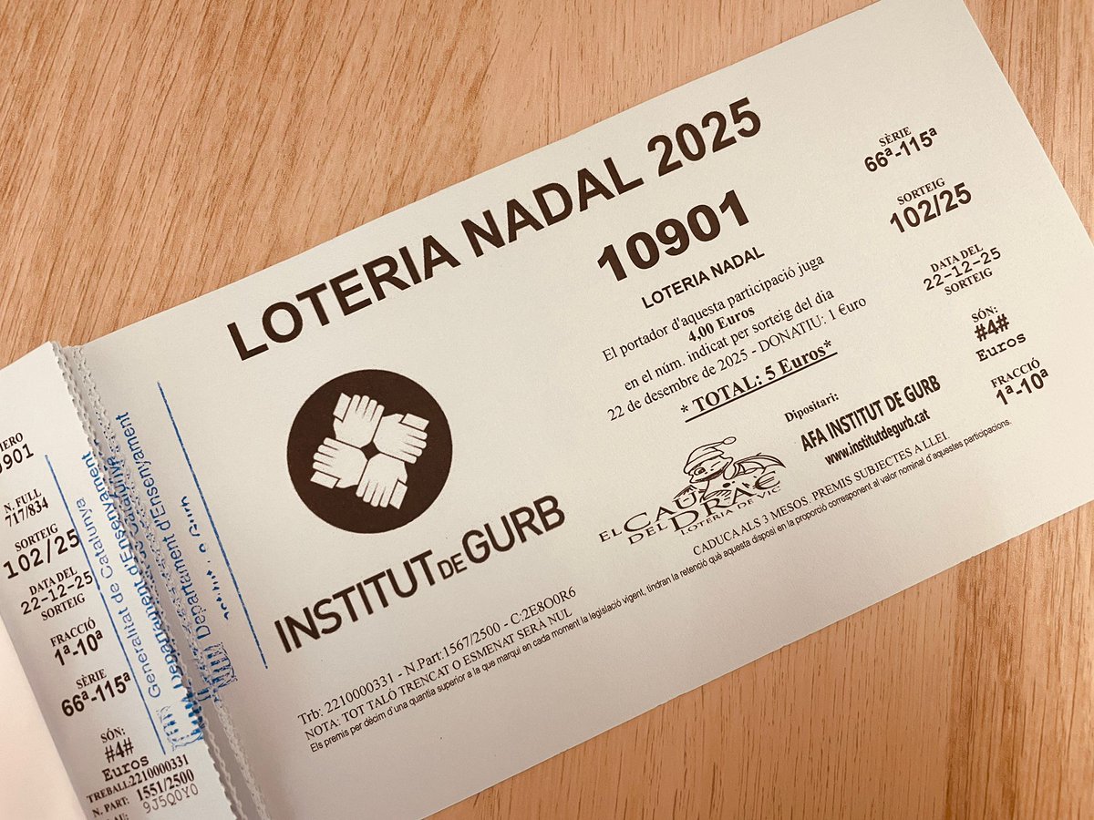 Aquests dies els nois i noies de 4t d'ESO intenten finançar-se el viatge de final d'etapa... Per això us animem a comprar-los loteria, ja sigui directament a ells/es o a la secretaria del centre. Cada petita venda compta... molt! 😉 🫂 🏖  #collaboració #viatgefinaldecurs