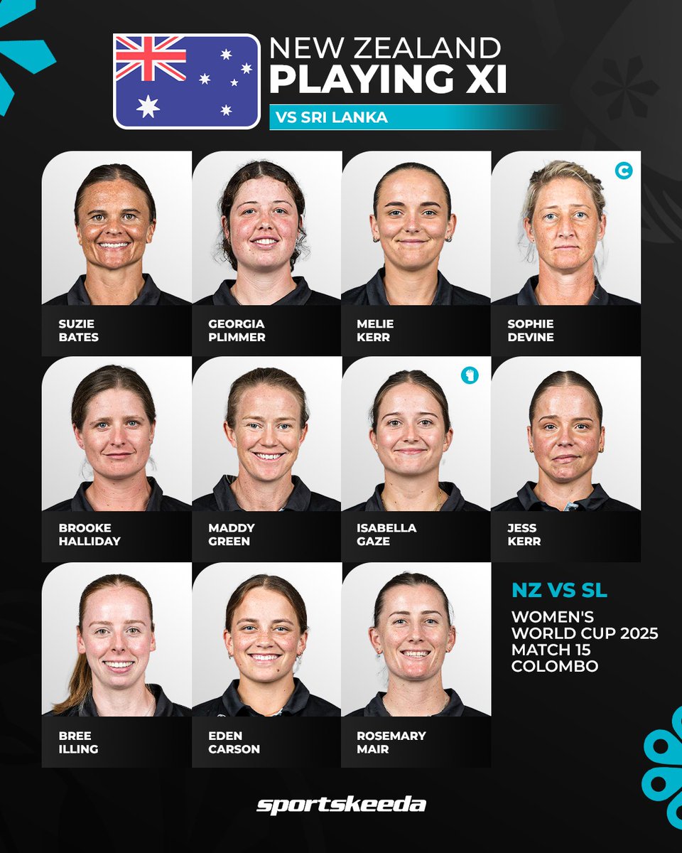 Sportskeeda's tweet image. Here are the playing XIs for Sri Lanka &amp;amp; New Zealand! ⚡

#SLvNZ #Cricket #CWC #Sportskeeda