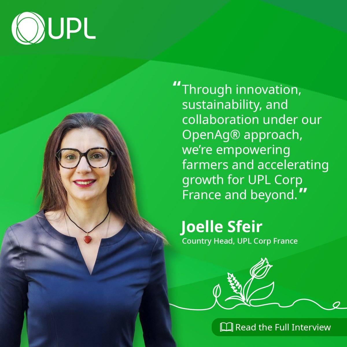 Joelle Sfeir, UPL Corp France Head, highlights its role as top EU market in News Tank Agro.
 41% from NPP, targeting 50%+ in 3 years including differentiated products
Biostimulants for nitrogen &amp; carbon management
Innovation via ProNutiva® &amp; partnerships
bit.ly/4h9khiE