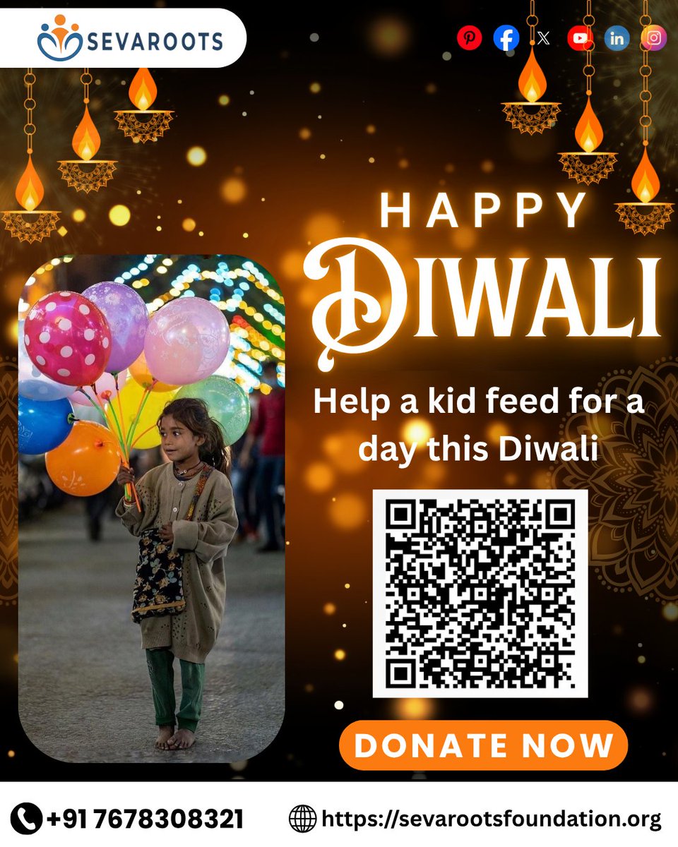 sevaroots's tweet image. This Diwali, light a diya of kindness. 🪔
Your small donation can feed a hungry child and brighten their day. 🌼
Let’s celebrate by giving hope.
👉 sevarootsfoundation.org
#SevaRootsFoundation #Diwali #DonateForCause #FeedAChild #LightUpLives