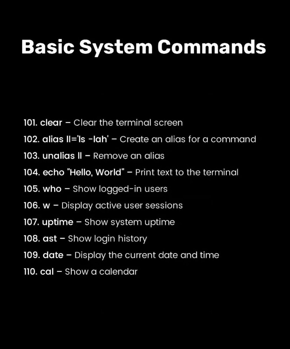 Anastasis_King's tweet image. 🐉 100 Kali Linux Commands You Should Know
A compact master list of everyday Kali/Linux CLI essentials for navigation, networking, package management, permissions, and troubleshooting — perfect for labs and authorized learning. ⚡💻
#KaliLinux #LinuxCommands #CLI