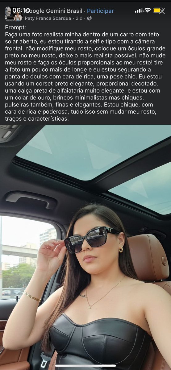 e tem otario que vai betar na DM de uma piranha dessa a base de prompt pra virar print na internet 

se efeito e maquiagem já era pouco, agora tem as IAs pra dar catfish também