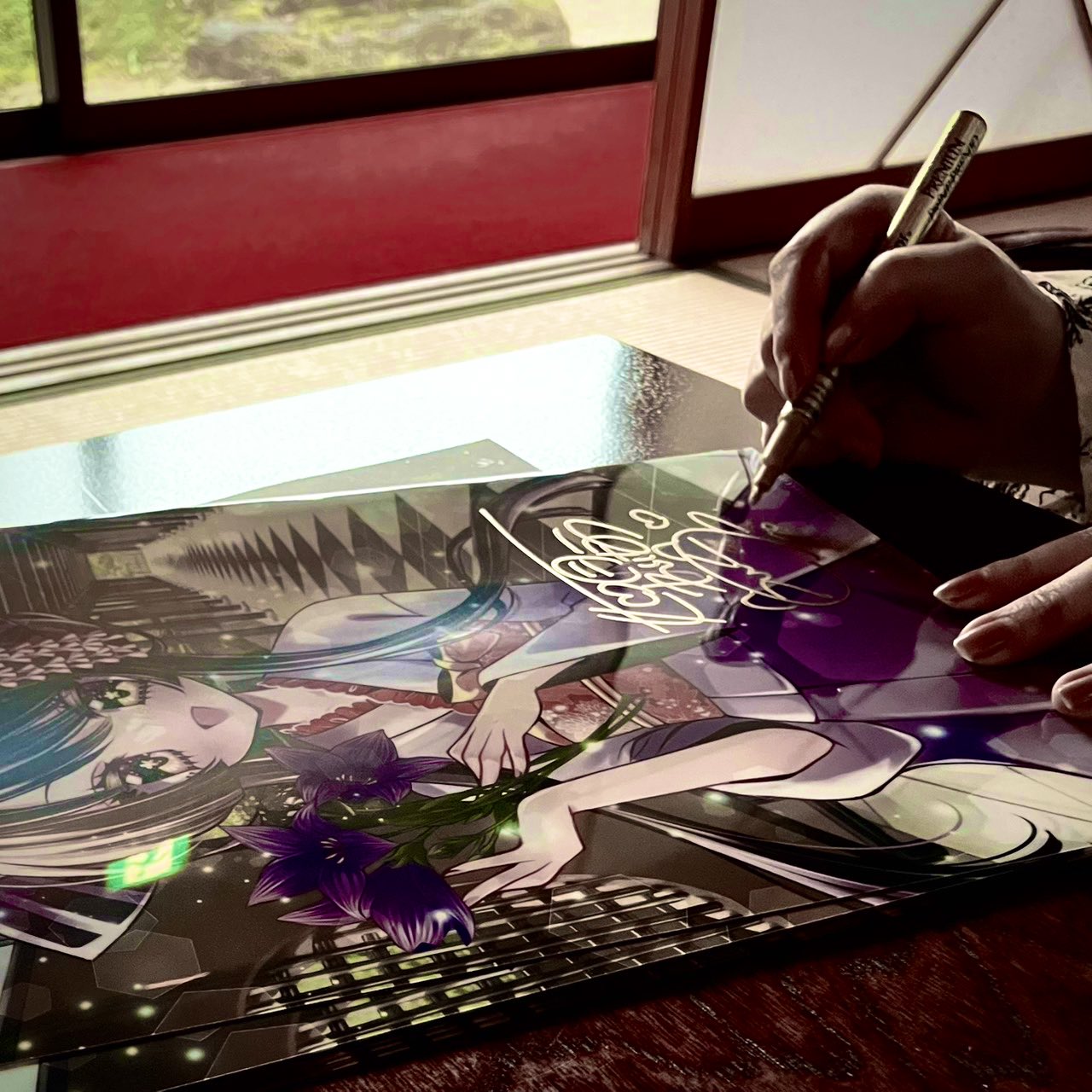 クラブ・スーサイド 直筆イラスト色紙 直筆サイン色紙 直筆色紙 celtia