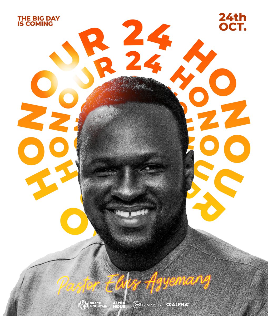 The Clock is ticking. Angels are standing guard. The atmosphere is shifting. The Clouds are gathering for a Moment such as this!

Alpharians, Sons and Daughters of Grace, THE BIG DAY IS COMING💥. 

#revelvisagyemang#honour24#alphatv#CelebratingOurFather
