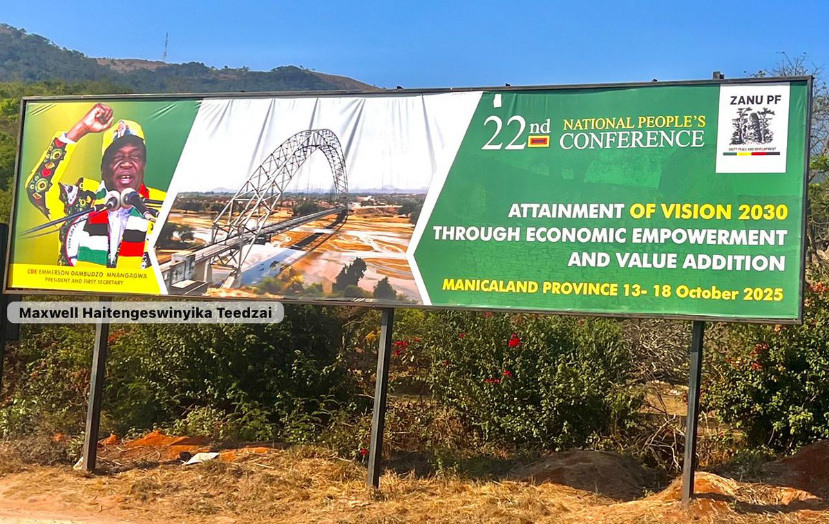 The ongoing 22nd ZANU PF National People's Conference is taking place in Mutare, Manicaland, under the theme: "Achieving Vision 2030 Through Economic Empowerment and Value Ad