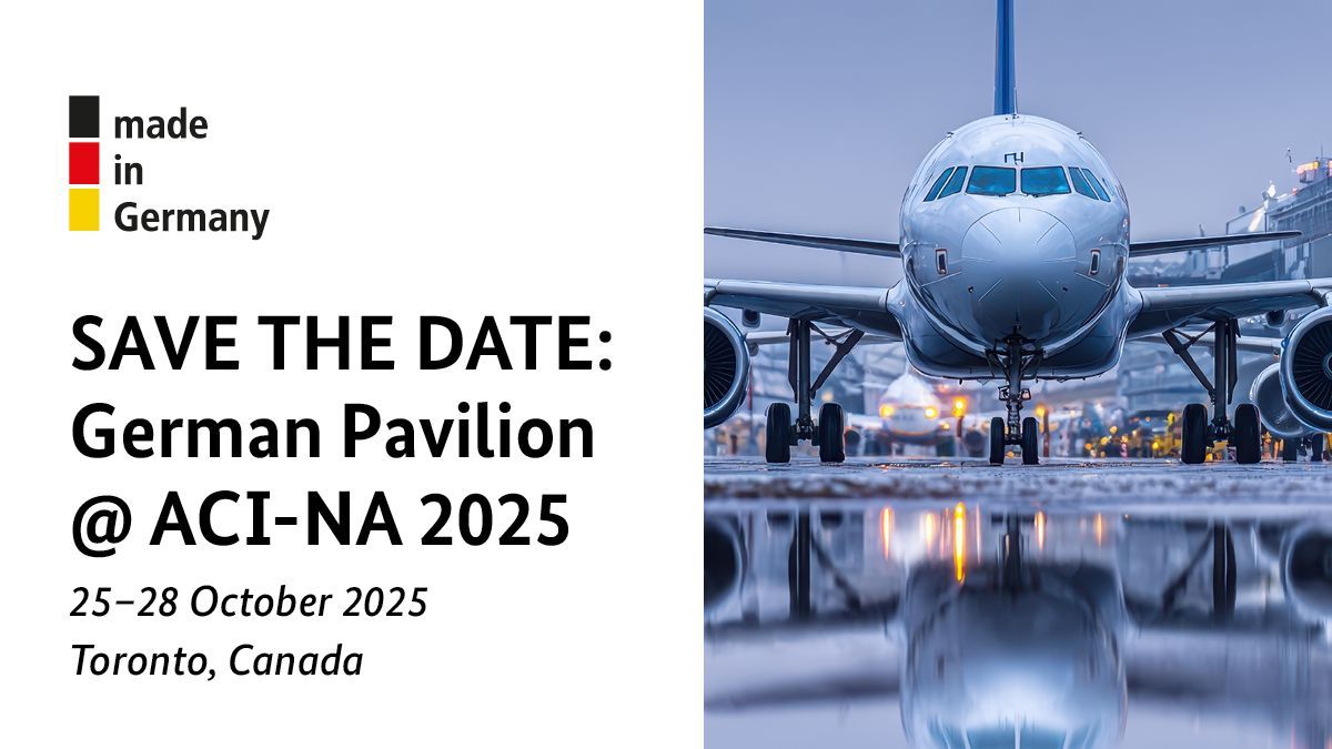 german_pavilion's tweet image. The German Pavilion will be present at ACI-NA, from October 25 to 28, 2025.

The German Pavilion is part of the Foreign Trade Fair Programme of the @BMWE_.
More information: buff.ly/ZKeq4GV

#BMWE #AUMA #GATE #ACI-NA #CANADA #TORONTO 
#AREOSPACE #AIRPORT #CONSTRUCTON