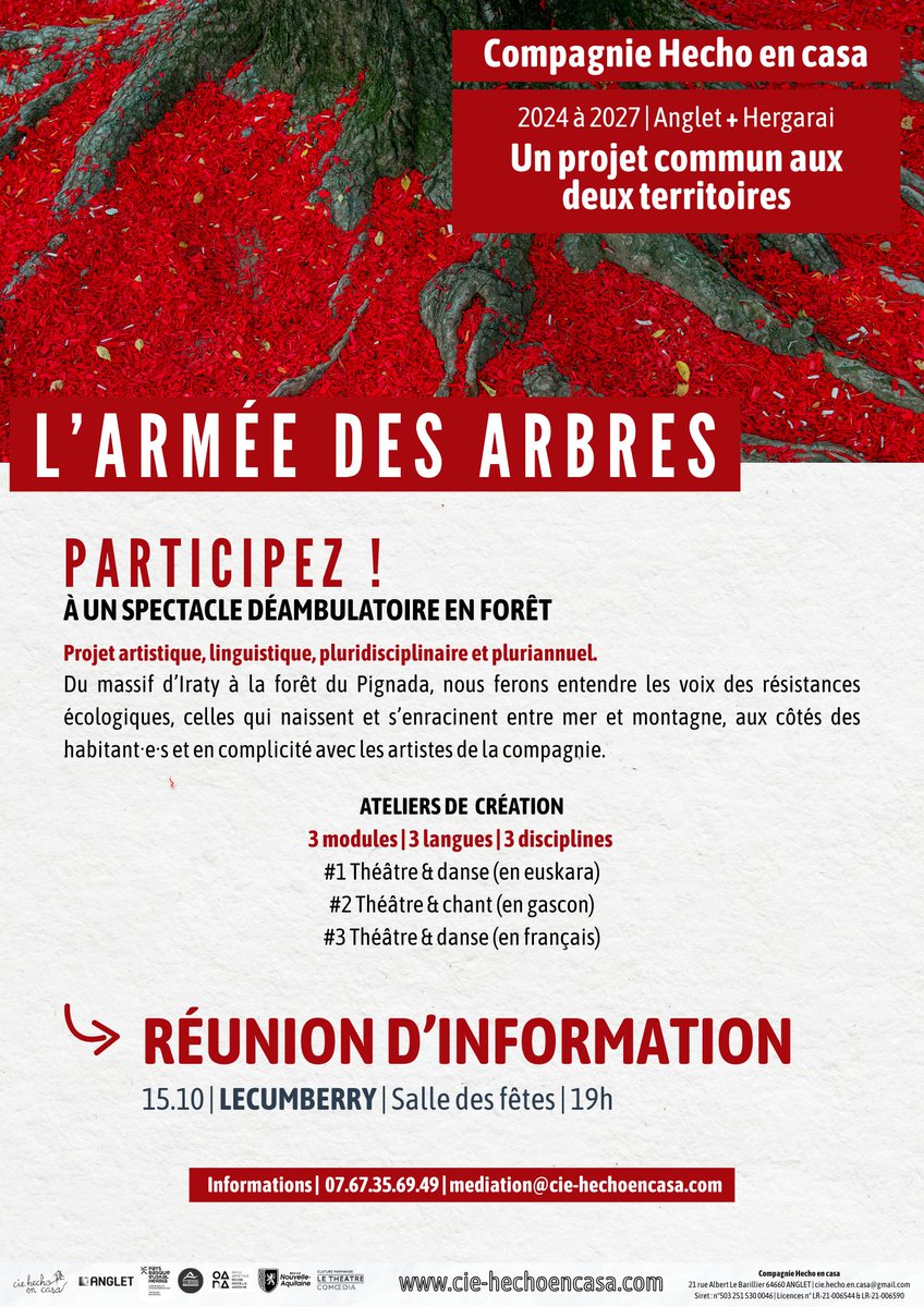 🚩RÉUNION D’INFORMATION
🗓️ 15.10 | LECUMBERRY | Salles des fêtes | 19h
➡️ Ouvert à tous·tes