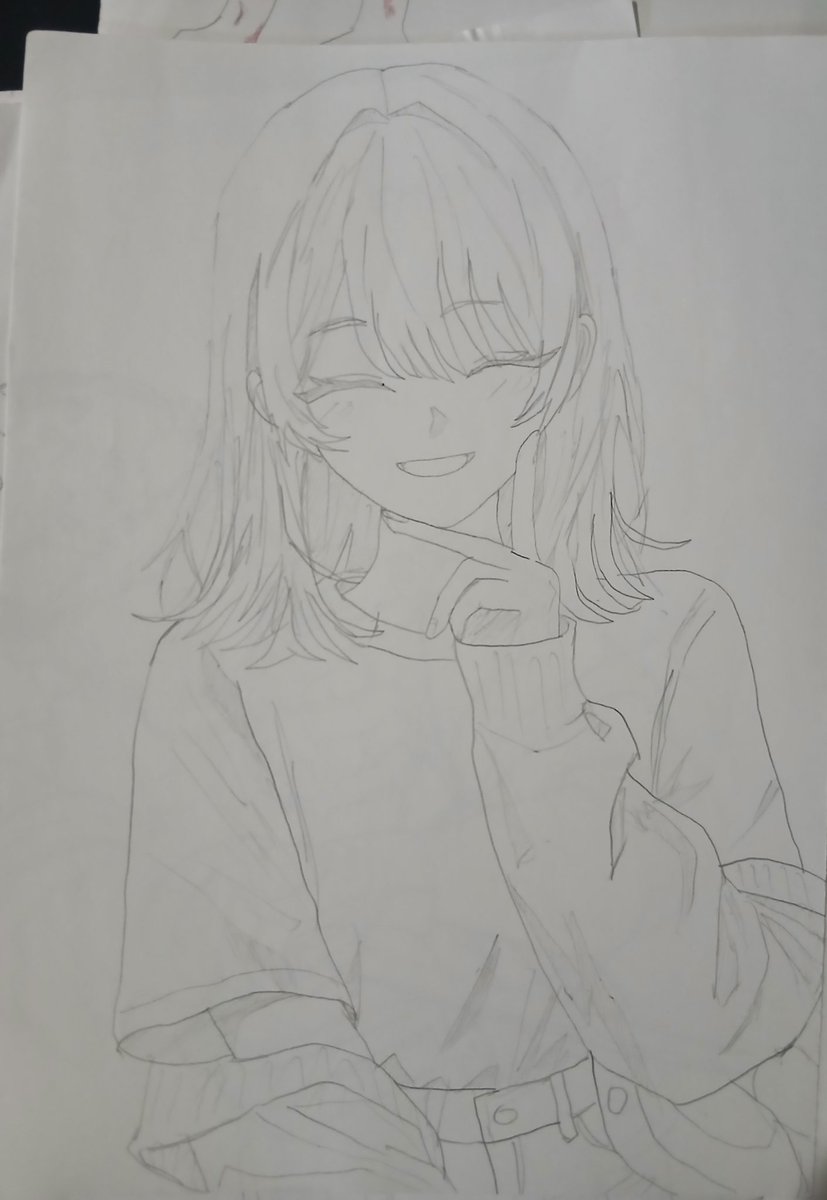 可愛い女の子の絵を描いて見ました。