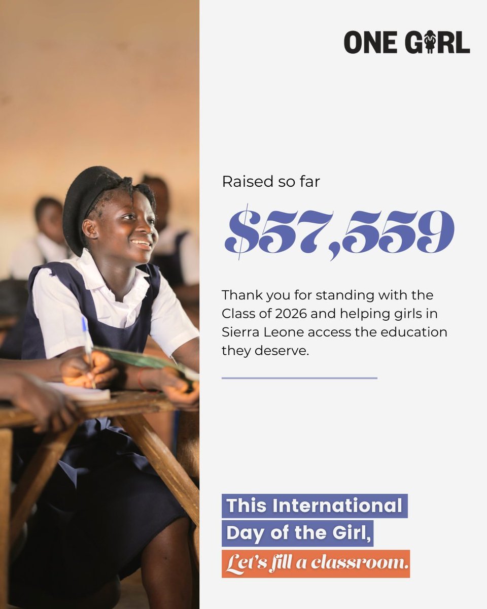 We are proud to partner with <a href="/onegirlorg/">One Girl</a> in #SierraLeone. Their passion, strategies, and commitment to #socialimpact perfectly reflect our #values in #publicservice and #socialentrepreneurship.