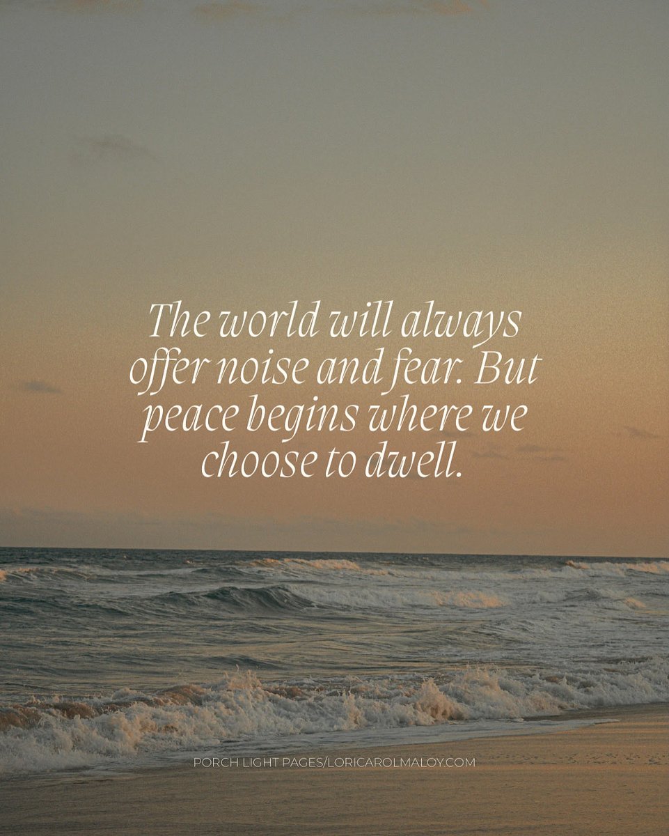 Loricarolmaloy's tweet image. The world will always offer noise and fear.
But peace begins where we choose to dwell.
#PorchLightPages #ChooseJoy #FaithReflection #Philippians48
