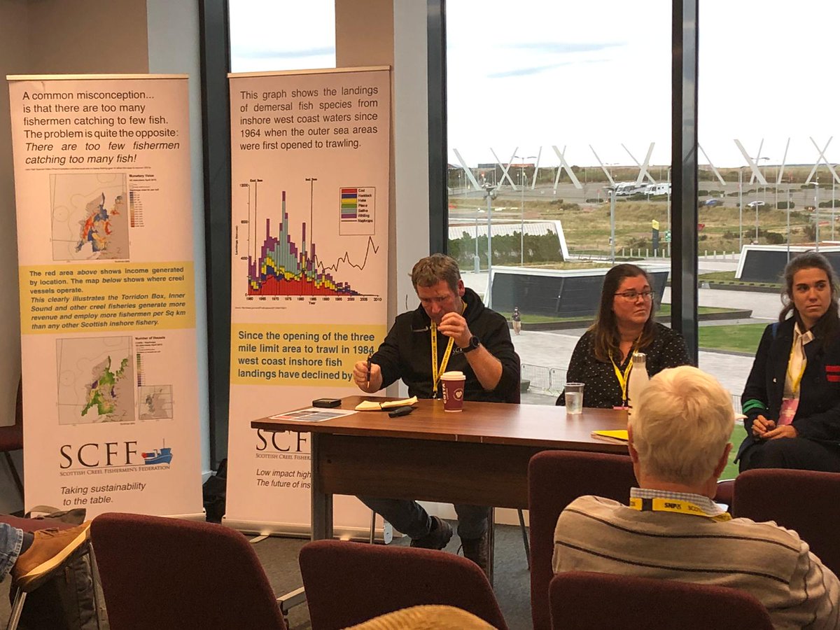 CreelScff's tweet photo. Great turnout for our event @theSNP conference in Aberdeen. Where we presented the economic case for Low Impact Fishing alongside colleagues from @ourseas_scot and Orkney scallop divers
@MairiGougeon
@_KateForbes
#InshoreLimit
#Bringbackthefish https://t.co/IXvzFoWJ17