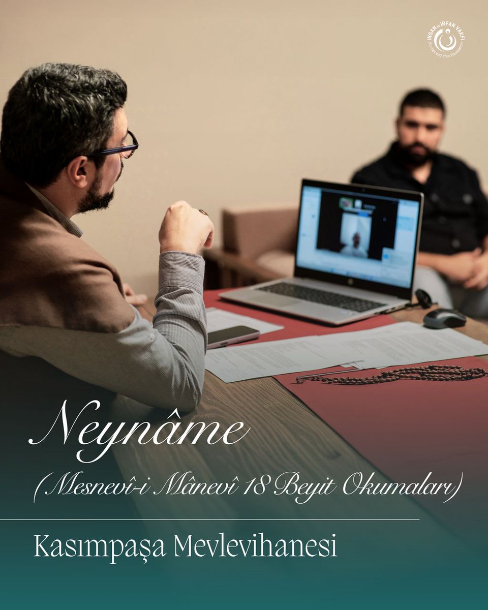 ✨ Neynâme (Mesnevî-i Mânevî 18 Beyit Okumaları) ✨

"Bişnev in ney çun şikayet mi koned 
Ez cudayiha hikayet mi koned"

"Dinle neyi nasıl şikâyet ediyor 
Ayrılıklardan hikâyet ediyor"

Abdurrahman Tevruz Hocamızın rehberliğinde icrâ edilen Neynâme derslerimizin ilk buluşmasında;