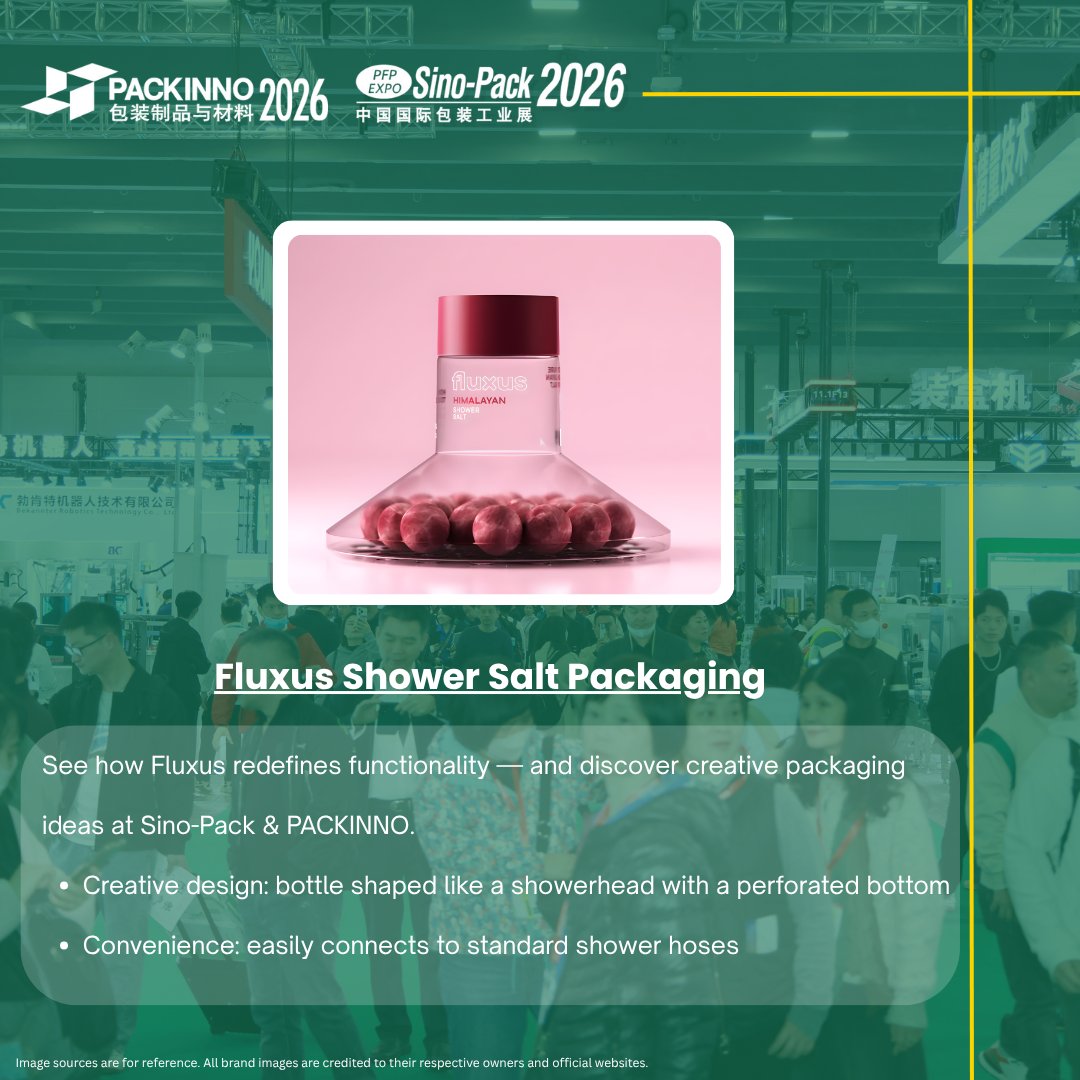 PackInno1's tweet image. See how international brands redefine their packaging through innovation and sustainability 🌿✨
Discover the latest trends at Sino-Pack &amp;amp; PACKINNO 2026!
📅 Mar 4–6, 2026 | Guangzhou
Pre-Reg Now: ow.ly/fgg850XaVgK
#SinoPack #PACKINNO #PackagingInnovation