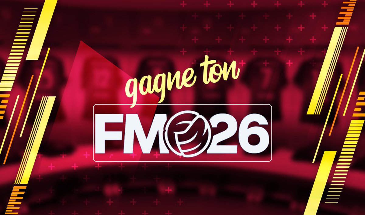 [#FM26 | #Giveaway]

📢Il est temps de vous faire gagner FM26 ❤️‍🔥

Pour Participer :
🫂Follow <a href="/FMSLife_Off/">FMSLife</a> 
🔁RT ce post  

📍Tirage Samedi 18h (ou à l'annonce de la béta)  

Pressé ? 🔽Soutiens nous avec <a href="/Fanatical/">Fanatical</a> 

💻fmslife.fr/fm26/buy