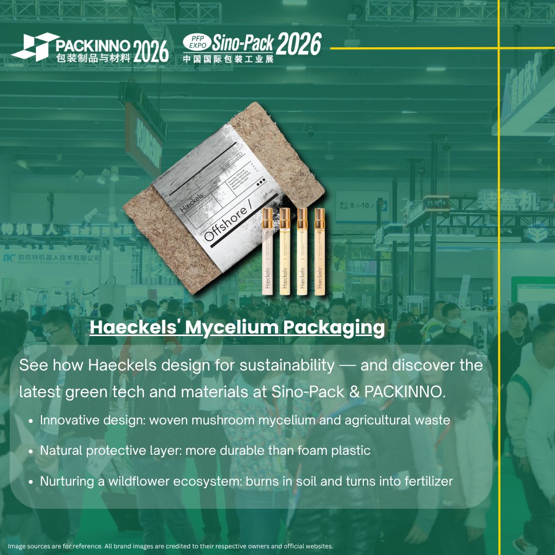 PackInno1's tweet image. See how international brands redefine their packaging through innovation and sustainability 🌿✨
Discover the latest trends at Sino-Pack &amp;amp; PACKINNO 2026!
📅 Mar 4–6, 2026 | Guangzhou
Pre-Reg Now: ow.ly/fgg850XaVgK
#SinoPack #PACKINNO #PackagingInnovation