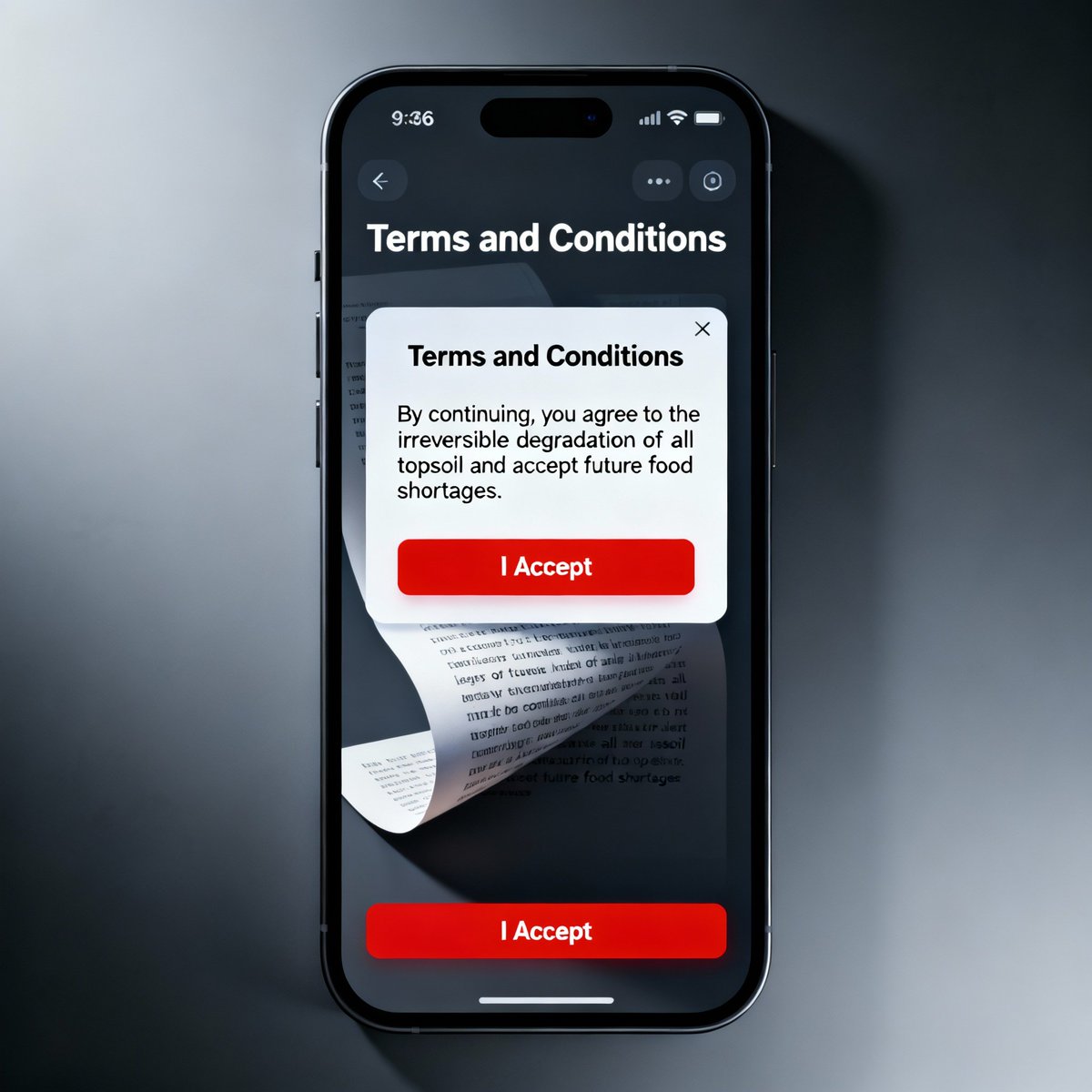 SaveSoilSourav's tweet photo. Don't just scroll past the fine print. Our soil needs us to read carefully. 📜🌱 #TermsAndConditions #SaveSoil #ReadTheFinePrint https://t.co/babSvSb5JS
