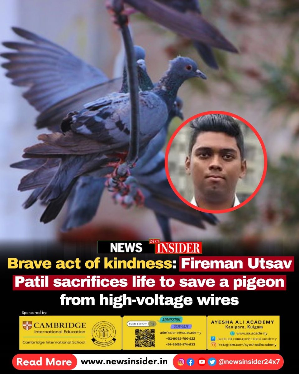Fireman Utsav Patil, aged 28, tragically lost his life while attempting to rescue a pigeon entangled in high-voltage electrical wires in Thane’s Diva area on October 12, 2025.

During the rescue operation, Patil and his colleague Azad Patil came into contact with a live wire,