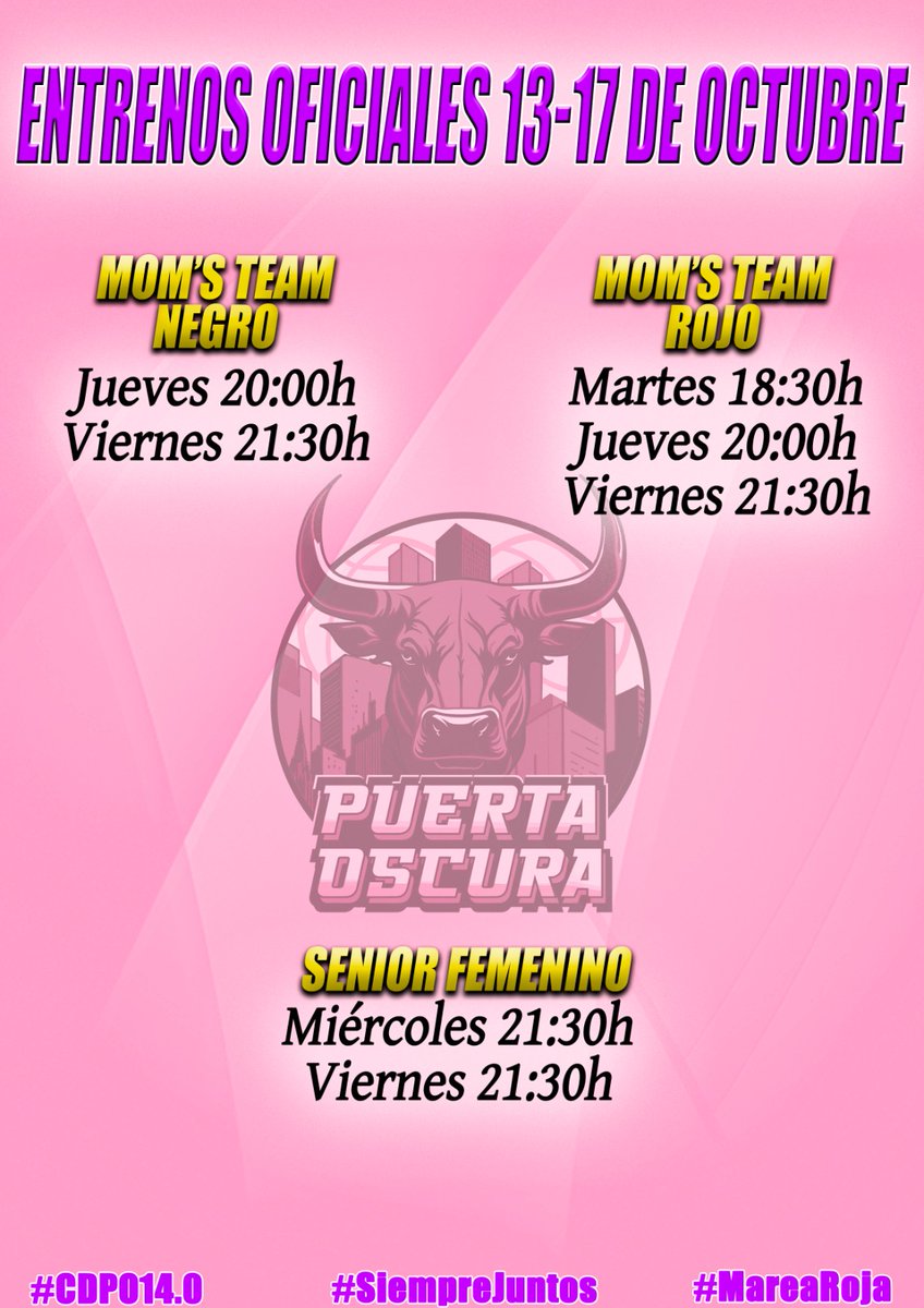 ʜᴏʀᴀʀɪᴏꜱ ᴇɴᴛʀᴇɴᴏꜱ 🏀🏐
➕ ʜᴏʀᴀʀɪᴏ ᴏꜰɪᴄɪɴᴀ 💬