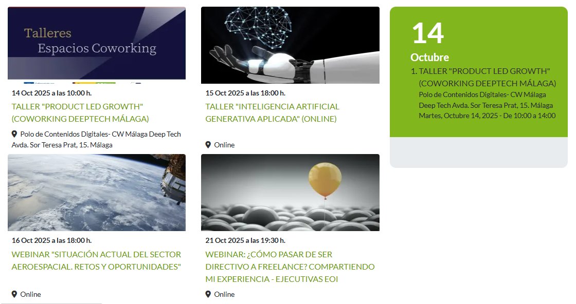 EOI (@eoi) on Twitter photo 📢Te ofrecemos una amplia oferta de eventos en abierto para que estés al día en los temas de tu interés y aprendas de nuevas tendencias con los mejores ponentes nacionales e internacionales.
🔗eoi.es/es/actualidad
#SomosEOI 📢Te ofrecemos una amplia oferta de eventos en abierto para que estés al día en los temas de tu interés y aprendas de nuevas tendencias con los mejores ponentes nacionales e internacionales.
🔗eoi.es/es/actualidad
#SomosEOI