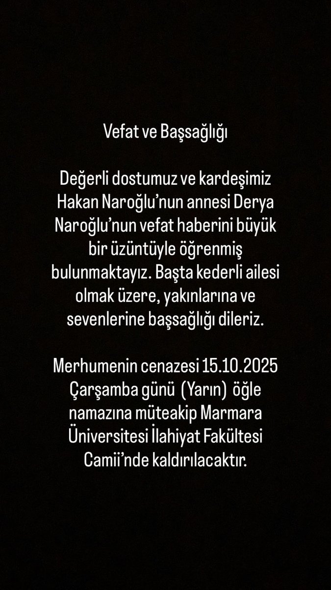 Vefat ve Başsağlığı