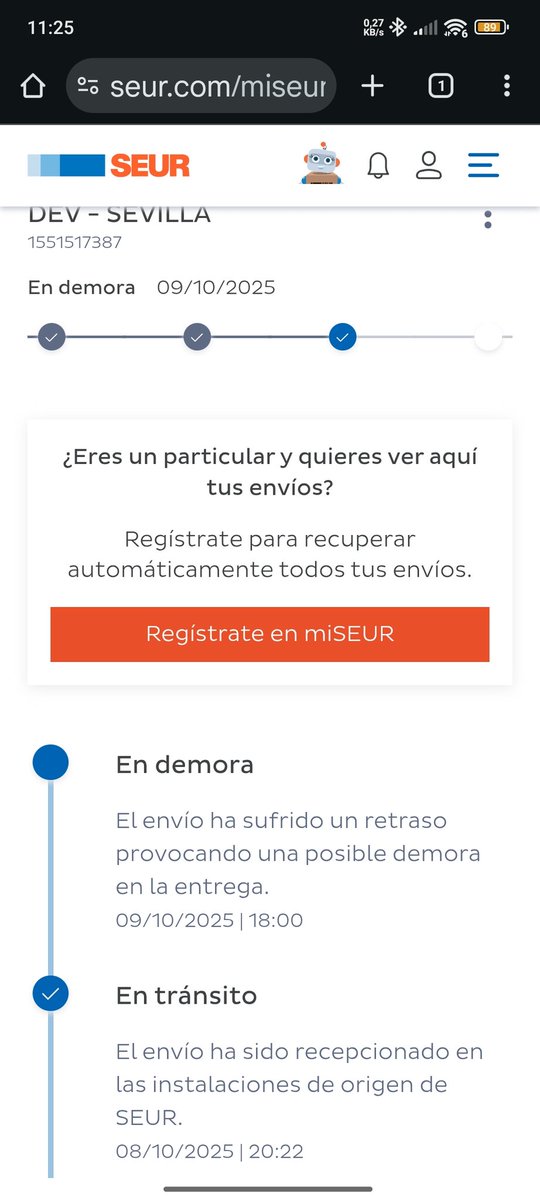 Samubkm23's tweet photo. Como siempre @SEUR @SEUR_responde haciendo gala de su eficacia, que manera de burlarse de los clientes https://t.co/B5VDMQj7kP