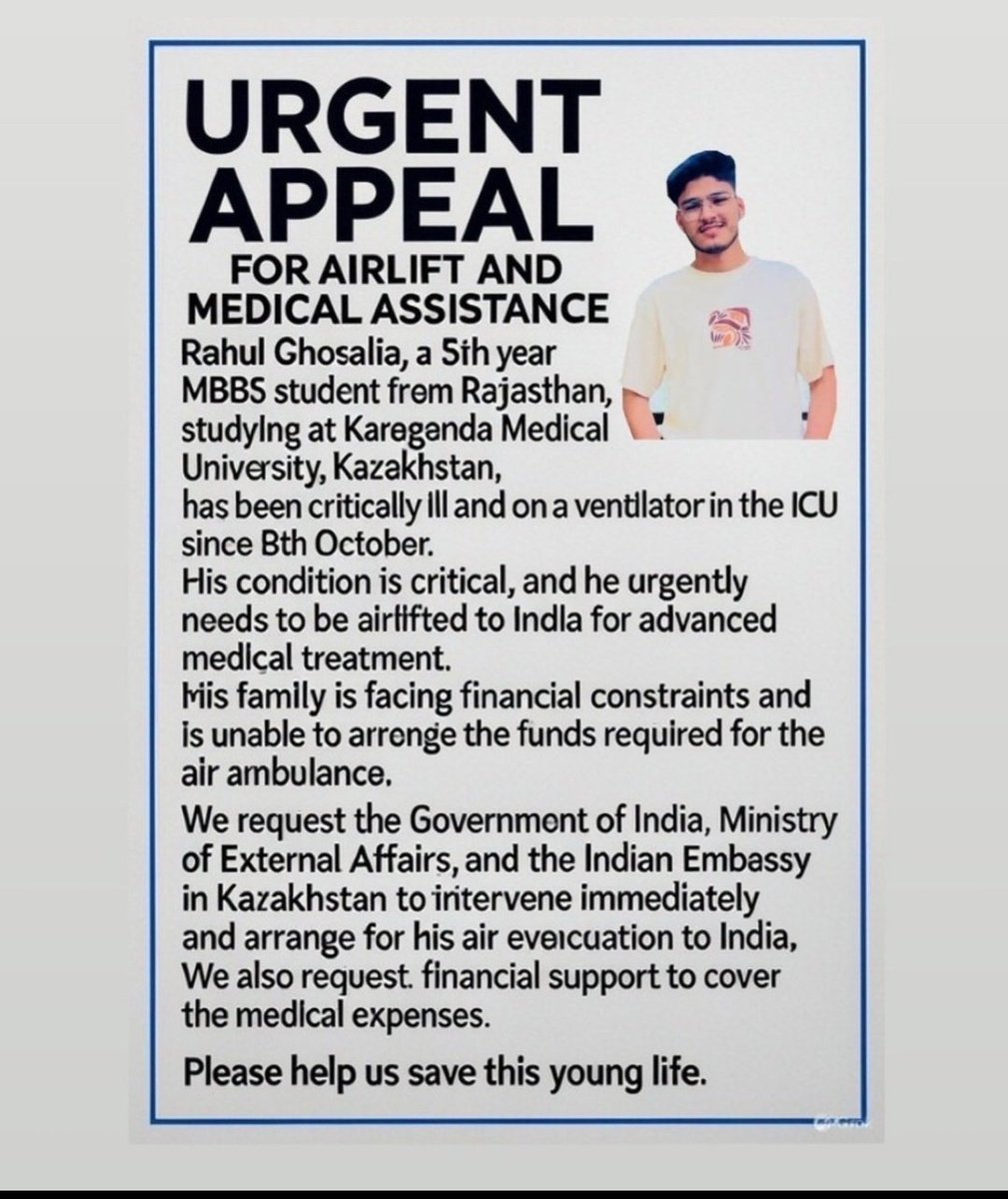 GitikaShar18561's tweet photo. Please help 🥺🙏 @narendramodi  @BhajanlalBjp @GajendraKhimsar @PMOIndia @DrSJaishankar  #SaveRahulFMGEKZ 
#Airambulanceforahul https://t.co/LAoLySAnNG