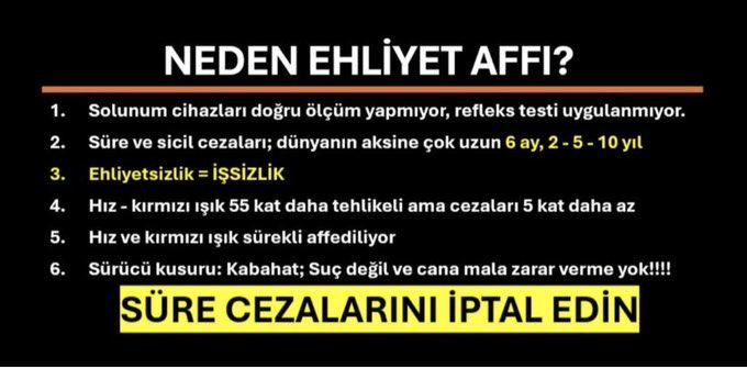 YeniYasa ŞoföreDarbedir 
#SürücüAffı olmalı !