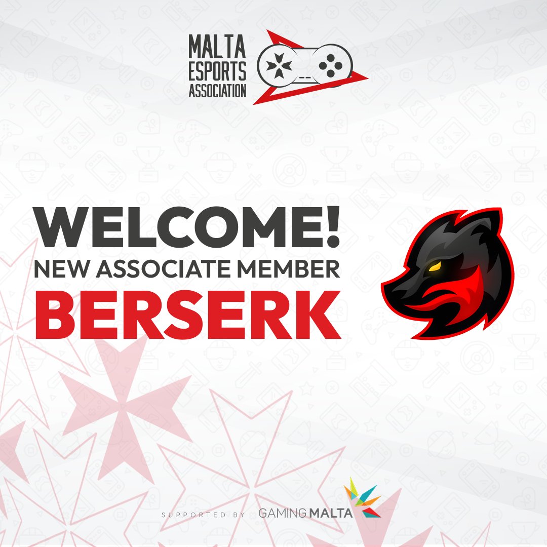 malta_esports's tweet photo. Welcome to our newest Associate Member, @berserk_mt!

Berserk is an esports team based in Malta, competing in CS2, Rocket League, EA Sports FC &amp; League of Legends! https://t.co/A60Ax4mleu