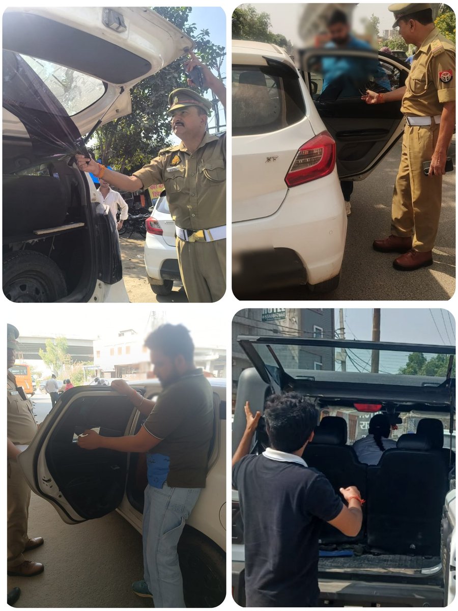 Gzbtrafficpol's tweet photo. आज दिनाँक 14/10/2025 को यातायात पुलिस गाजियाबाद द्वारा वाहनों पर ब्लैक फिल्म 
लगाकर चलने वाले वाहन चालकों के विरुद्ध आवश्यक विधिक चालानी कार्यवाही की जा रही है। https://t.co/zHOsl21aAn