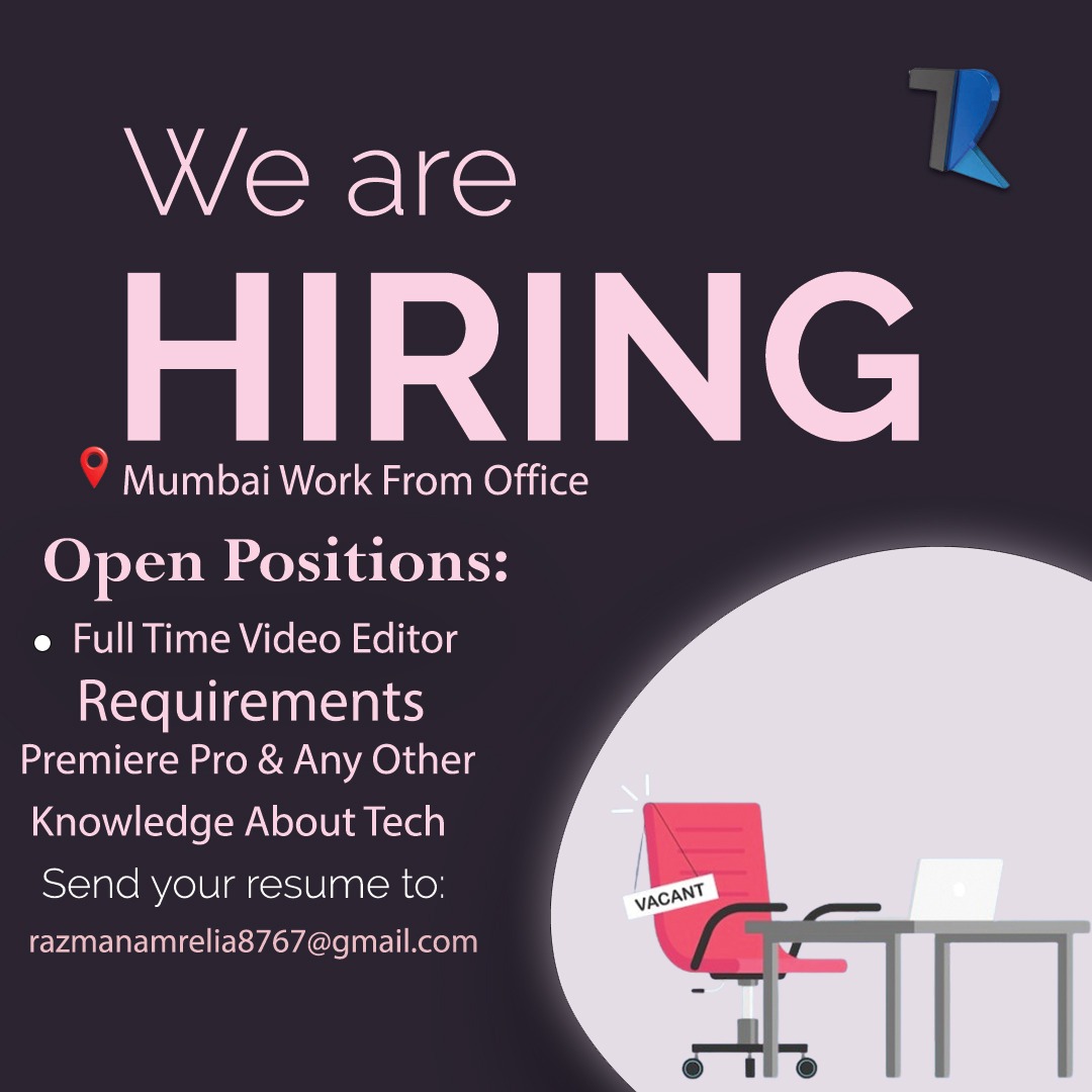 AmreliaRuhez's tweet image. We're looking for video editors who can bring stories to life through powerful visuals, sharp pacing, and emotional impact.
You must know : Adobe Premiere Pro & After Effects Or Any Other Software
Bonus points if you're skilled in : Motion graphics & advanced visual effects…
