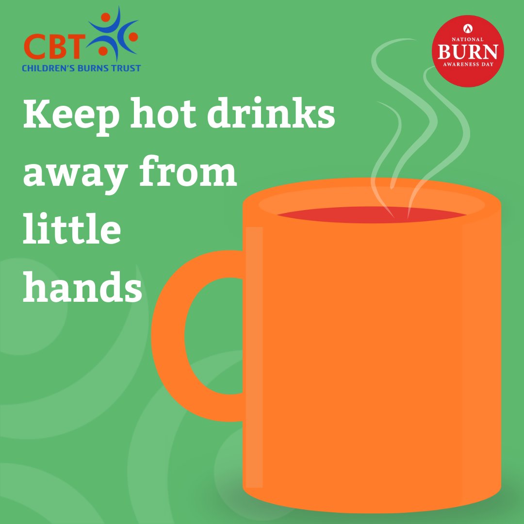 Hot drinks can still burn a child’s skin up to 15 minutes after being made. Every day, 30 babies and toddlers go to hospital with burns from hot drinks. Keep hot drinks out of reach.☕️☕️☕️ #BeBurnsAware <a href="/MFTnhs/">MFT NHS</a> <a href="/BritishBurn/">British Burn Assoc.</a> <a href="/WythenshaweHosp/">Wythenshawe Hospital</a>