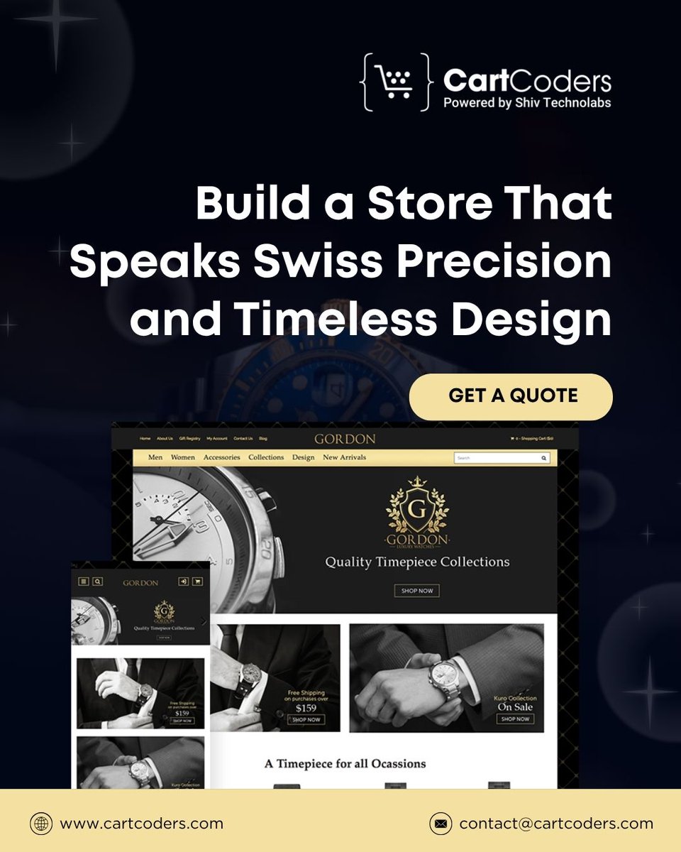 CartCoders's tweet image. ⏱️ 𝗕𝘂𝗶𝗹𝗱 𝘆𝗼𝘂𝗿 𝗼𝗻𝗹𝗶𝗻𝗲 𝘀𝘁𝗼𝗿𝗲 𝘄𝗶𝘁𝗵 𝘁𝗵𝗲 𝘀𝗮𝗺𝗲 𝗽𝗿𝗲𝗰𝗶𝘀𝗶𝗼𝗻 𝗮𝗻𝗱 𝗲𝗹𝗲𝗴𝗮𝗻𝗰𝗲 𝗮𝘀 𝗮 𝗦𝘄𝗶𝘀𝘀 𝘁𝗶𝗺𝗲𝗽𝗶𝗲𝗰𝗲. ✨
🌐 𝑽𝒊𝒔𝒊𝒕: cartcoders.com/watches-websit…
#shopifydevelopment #ecommercedesign #cartcoders #shopifydevelopers #knightcoders