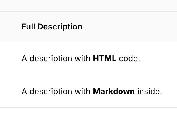 PovilasKorop's tweet image. Tip on @filamentphp.
Render Markdown or HTML directly inside a `TextColumn`.
Interestingly, when I tried `->markdown()`, it parsed BOTH Markdown and HTML bold syntax.
Link to docs: filamentphp.com/docs/4.x/table…
#practicalFilamentDocs