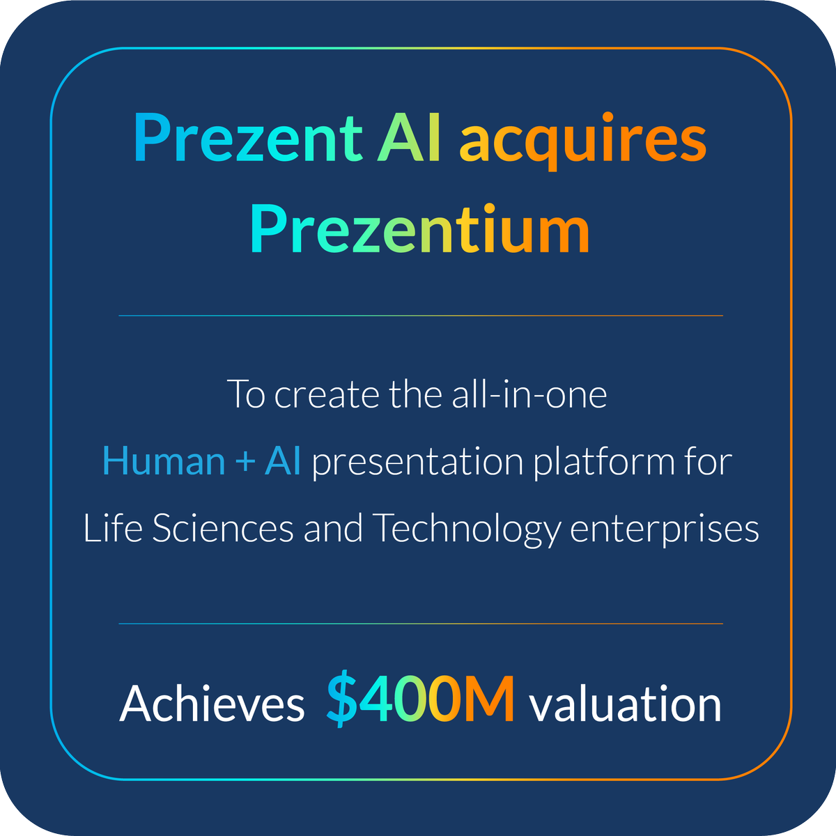 The future of business communication just got a major upgrade. 

We’ve officially acquired Prezentium, the leading presentation services company for Life Sciences. 

Together, we’re building the first all-in-one Human + AI platform for enterprise communication—where expert