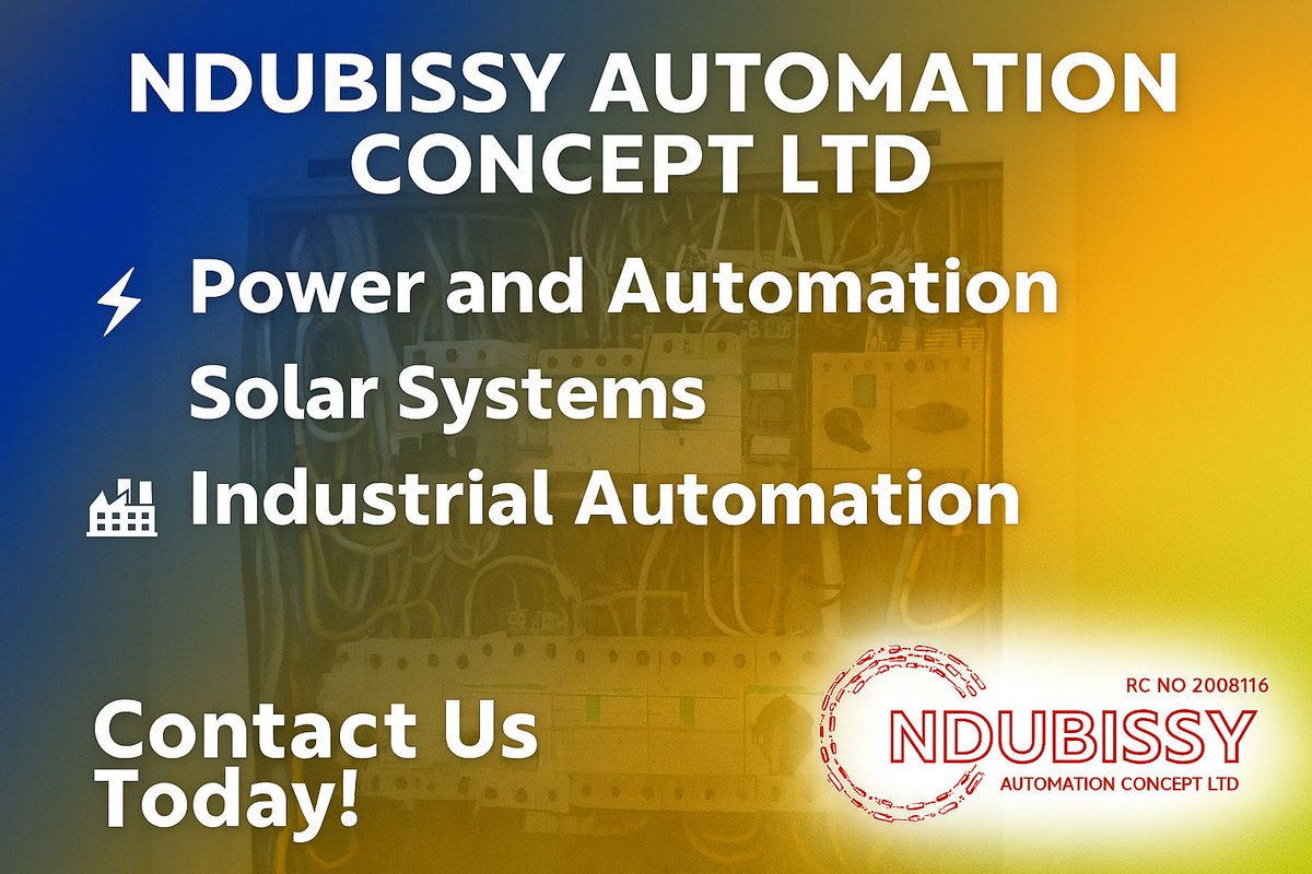 nduautoconcept's tweet photo. Good morning, Nigeria! Power up with Ndubissy Automation Concept LTD! Expert electrical panels for factories and homes—construction, maintenance, installation. Contact us! #IndustrialProperty #LagosIndustrial #RealEstateNigeria #NdubissyAutomation https://t.co/cd61O2VbK9