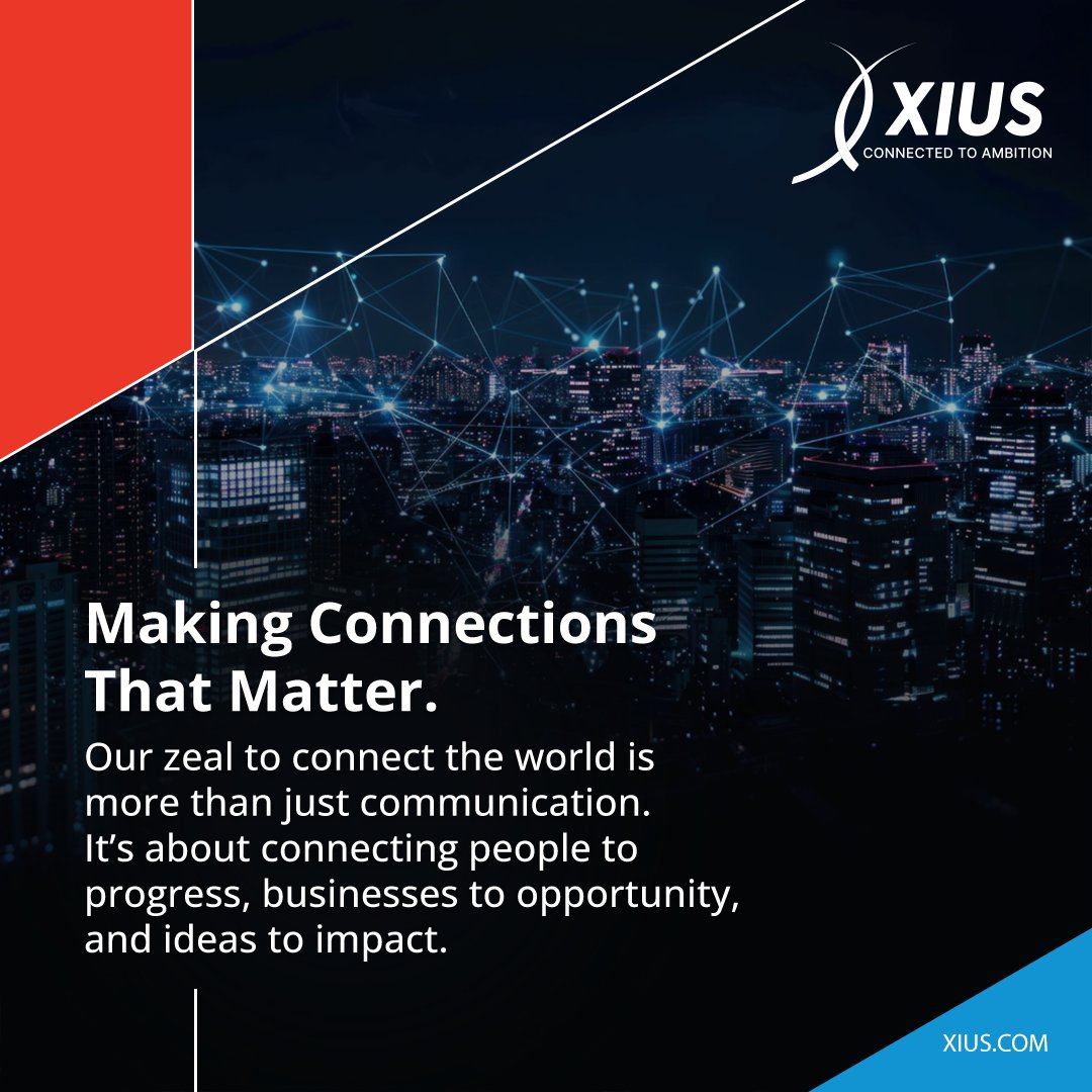 XIUS_Corp's tweet image. At XIUS, Connected To Ambition defines who we are. We create intelligent, flexible, and accessible connectivity that empowers growth—moving ambitions forward with smarter networks built for you.

#XIUS #ConnectedToAmbition #CoreNetworks #PrivateNetworks #5GCore #TelecomInnovation