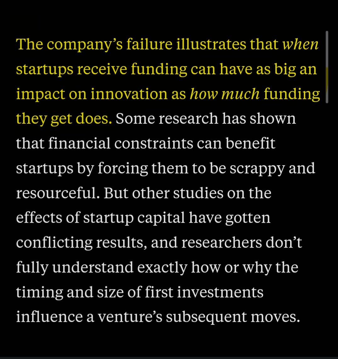 🎯Yavaş büyü, güçlü ölçeklen

🗞HBR: "Geç gelen yatırım, Startup’ın dayanıklılığını güçlendirir. Finansal sabır, stratejik zekânın testidir. Startuplar sermaye zamanlamasını ve akıllı büyümeyi hedeflemeli".

📍Hazmederek Büyümek > Hızlı Büyümek

#investing #Startup #finance