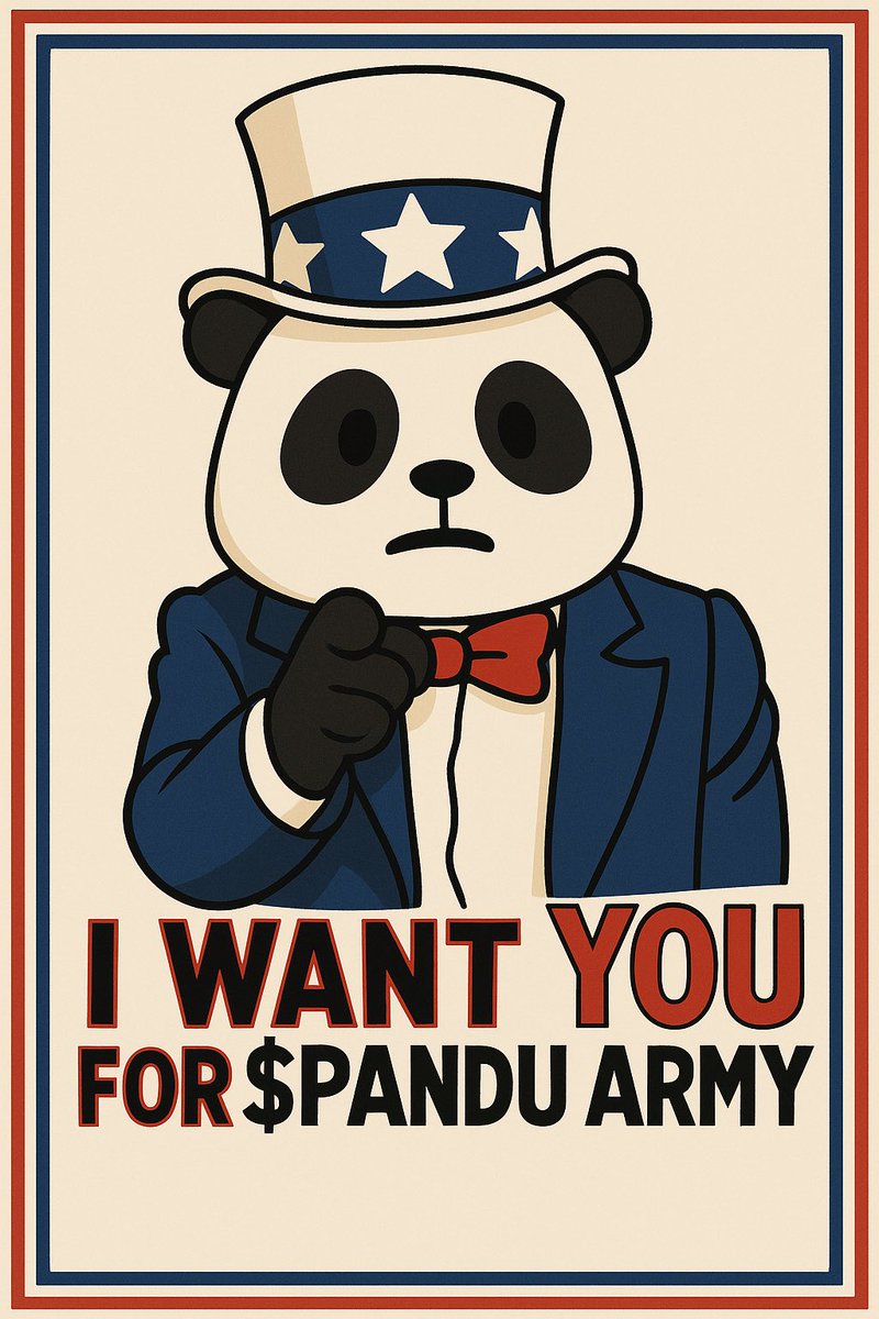 Pandupandas's tweet image. Join the $PANDU Army!
To become a proud member of the Pandu Army, here's what you need to do:
✅️ Set a Pandu-themed profile picture (bonus points for an X blue tag!)
We’re excited to see our army unite in the comments below!
Follow each other to make our community stronger…